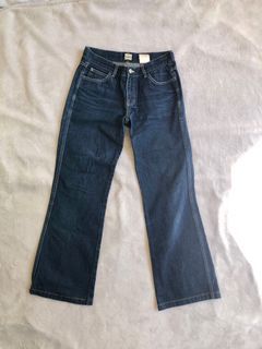 CALVIN KLEIN Thrifted Mid Rise Flared Dark Wash Jeans