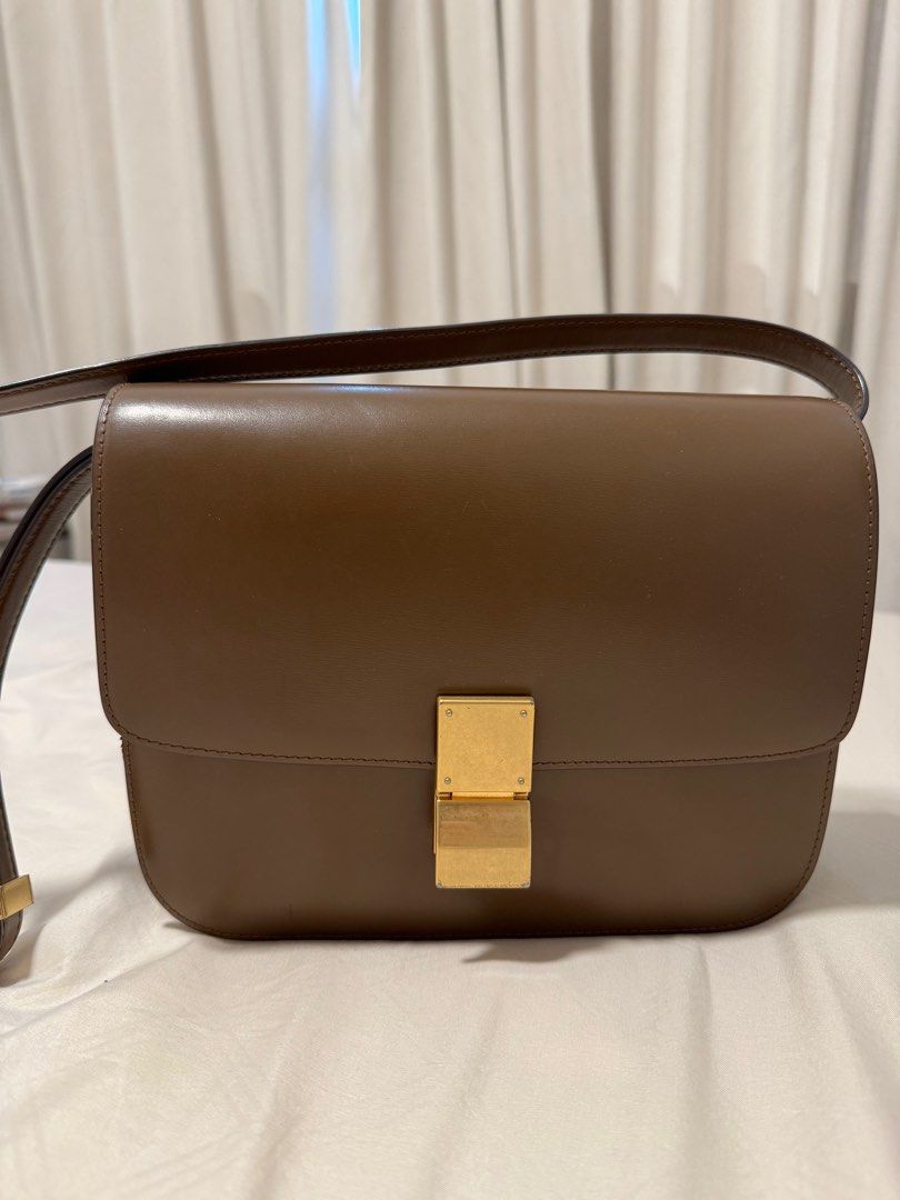 Celine classic box brown best sale