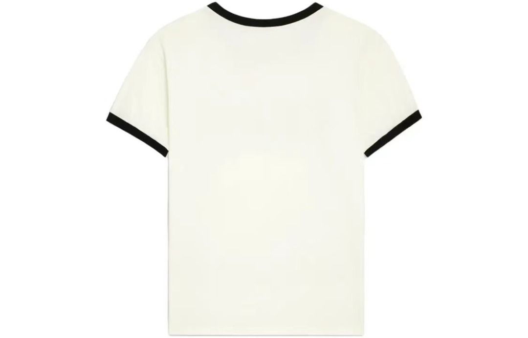 white t shirt with black border