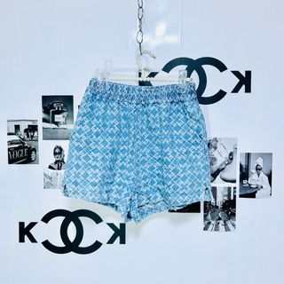 Chanel monogram denim shorts