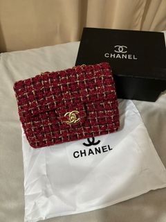 Chanel Red Tweed bag