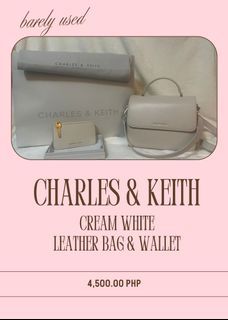 Charles & Keith Leather Bag & Wallet