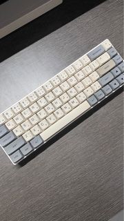 CIY TES68 Mechanical Keyboard + Jixian White Linear Switches + Gray Japanese Keycaps