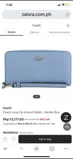 coach long wallet
