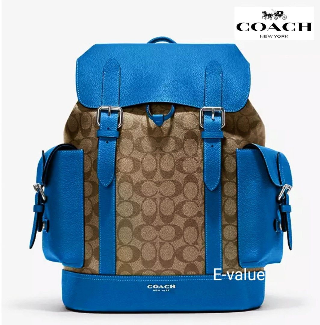 Coach backpack mens blue cheap