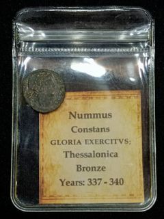 Constans - GLORIA EXERCITVS; Thessalonica (Ancient Roman Coin)