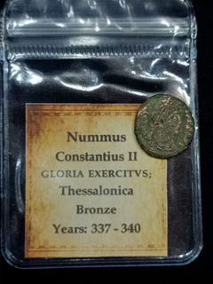 Constantius II - GLORIA EXERCITVS; Thessalonica (Ancient Roman Coin)