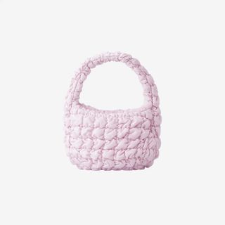 Cos quilted mini pink bag