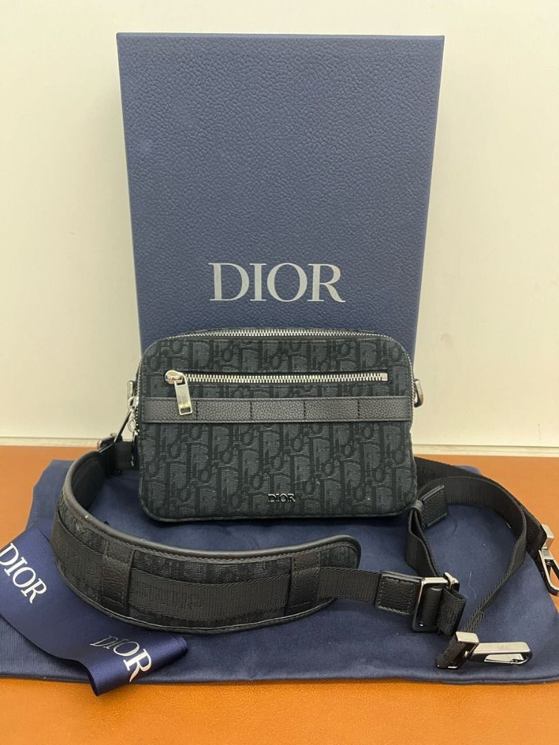 Dior Safari Messenger Oblique Navy Black