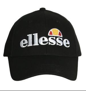 ellesse unisex one size embroidered logo black cap