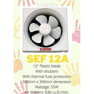 💥EXHAUST FAN PLASTIC BLADE‼️

COLOR WHITE ONLY ✅

SEF-12A 230V