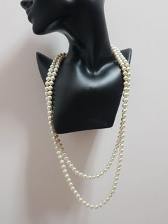 Faux Pearl VERY LONG Necklace - A362 Pearls Necklaces White