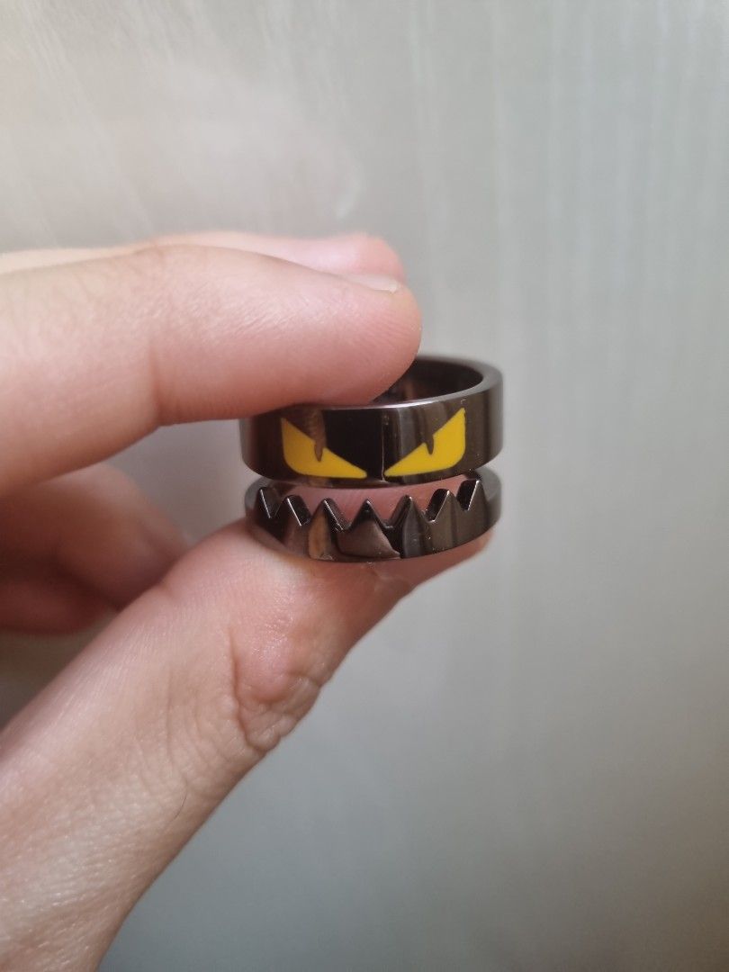 Fendi monster ring size L