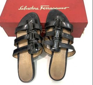 Ferragamo Black flats sandals
