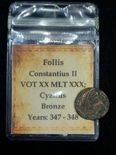 Follis - Constantius II - VOT XX MLT XXX (Ancient Roman Coin)