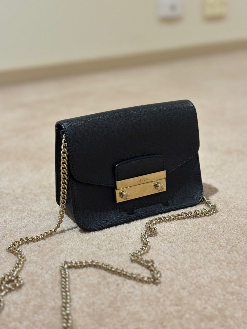Furla mini crossbody bag black Women s Fashion Bags Wallets on Carousell