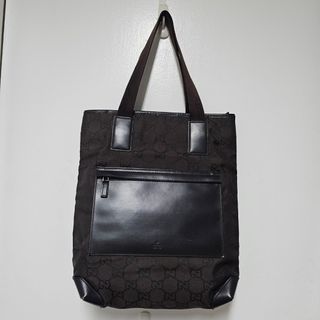 Gucci Canvas Calfskin Monogram Tote Bag