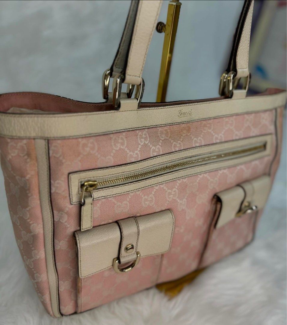 Guccissima Jacquard Pink Tote Bag (Category: Luxury Bags & Wallets) located in San Juan City. Submitted by seeclosetfinds (Listing ID 1300705098, Image 2). Description: .