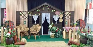 Photobooth village photography setup backdrop decoration ideas setup ...