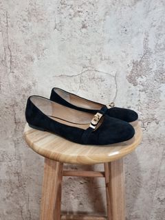 "Hermes" - Kelly Suede/Leather Ballet Flats -