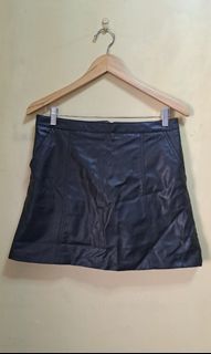 H&M Faux Leather Mini Skirt