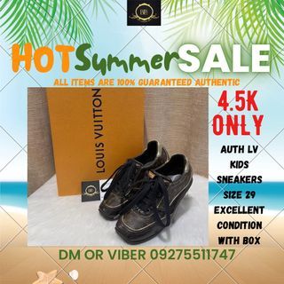 Hot Summer Sale Authentic Louis Vuitton Lv Kids Sneakers size 29 Rubber Dress Shoes