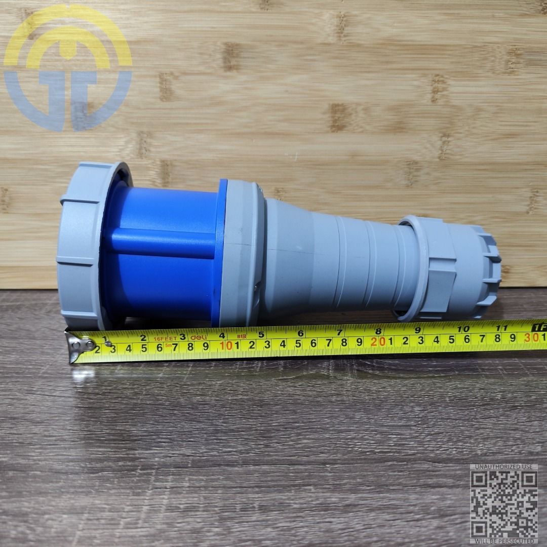 Industrial Heavy Duty IP67 Waterproof Socket Plug 125A-6h 250V 2P+E ...