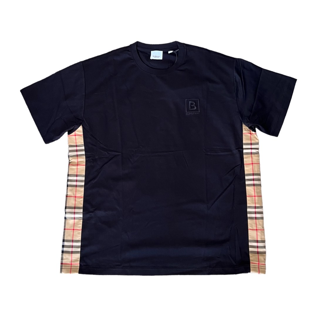 INSTOCK Burberry Check Side Panel Tee, Men's Fashion, Tops Sets
