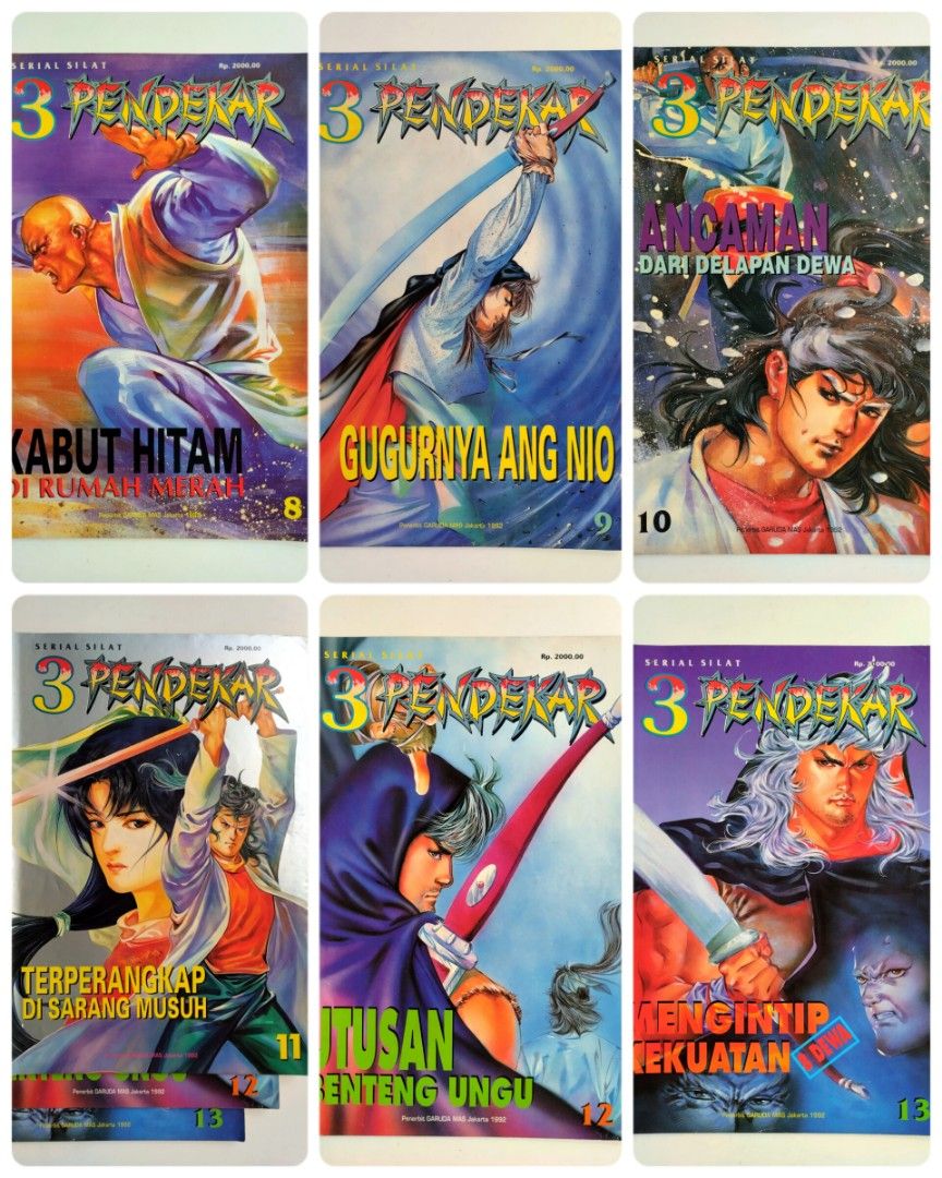 Komik 3 Pendekar seri 1 - 13 (no.2 kosong), Buku & Alat Tulis, Komik ...
