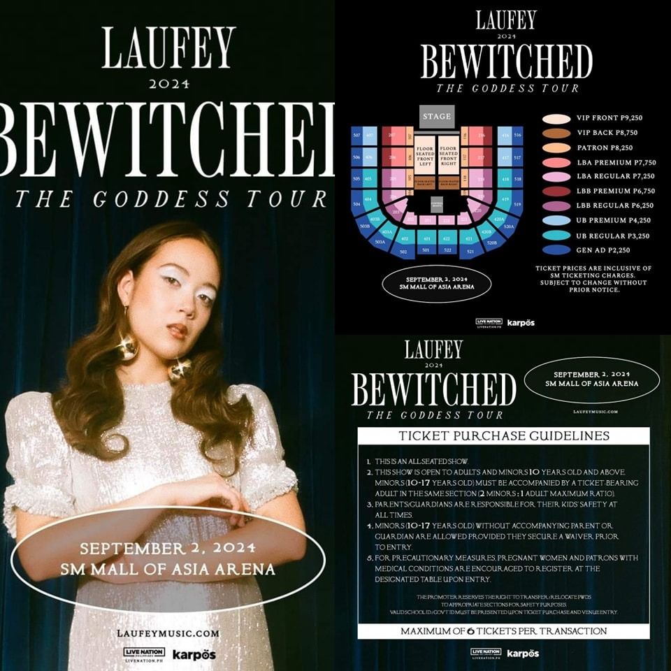 LAUFEY IN MANILA TICKET ASSISTANCE (Category: Events Tickets) located in Manila. Submitted by labronjames33 (Listing ID 1300674011, Image 1). Description: TICKET ASSISTANCE FOR LAUFEY: BEWITCHED THE GODDESS TOUR September 2, 2024 SM Mall of Asia Arena -Low Queue Number -Early Time Stamp -High success rate of securing your desired seat -Ticket is under your name -No Downpayment DM ME 📸ctto #Laufeytickets #laufeythegoddesstour .