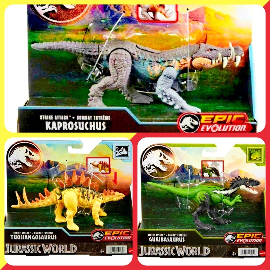 MATTEL JURASSIC WORLD Epic Evolution Strike Attack Kaprosuchus