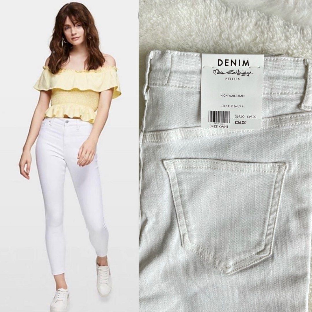 Miss Selfridge petite denim high waist jeans Women s Fashion Bottoms Jeans Leggings on Carousell