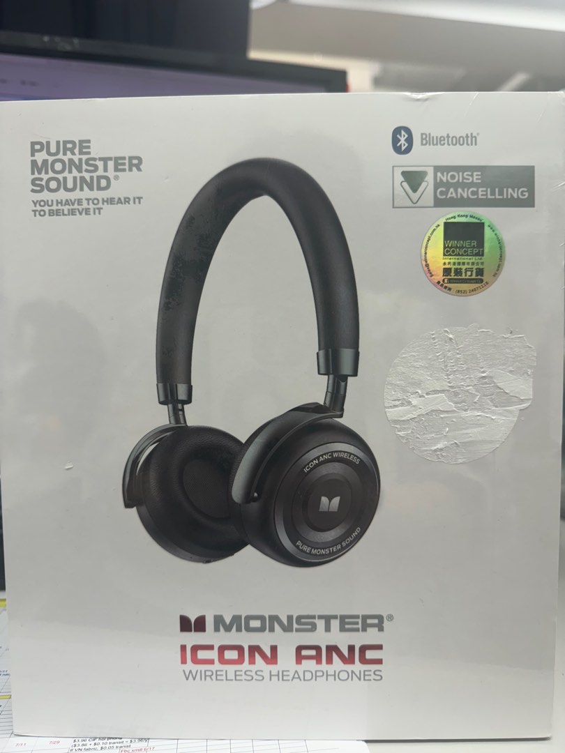 全新Monster ICON ANC wireless headphones, 音響器材, 頭戴式/罩耳式