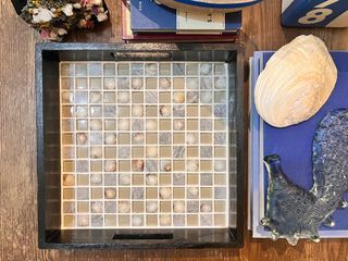 mosaic shell tiles tray