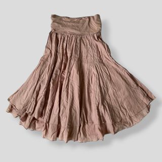 Most Pinterest Pink Asymmetrical Banded Flowy Maxi Skirt | 90s Y2K Balletcore Cottagecore Bohemian