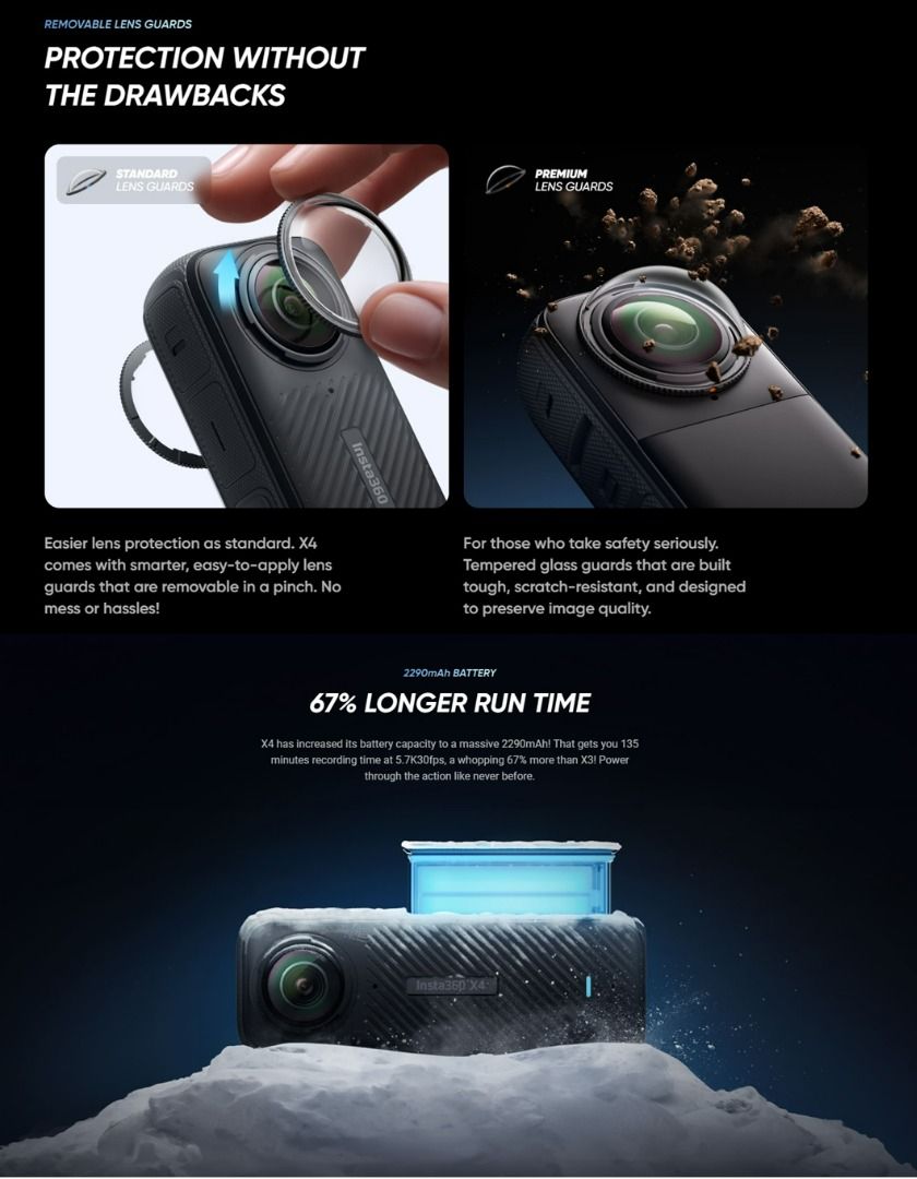 [Motorcycle Kit Bundle] Insta360 X4 8K30fps 360 Action Camera ...