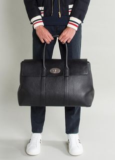 Mulberry Piccadilly Large Travel In Black Leather Bag
