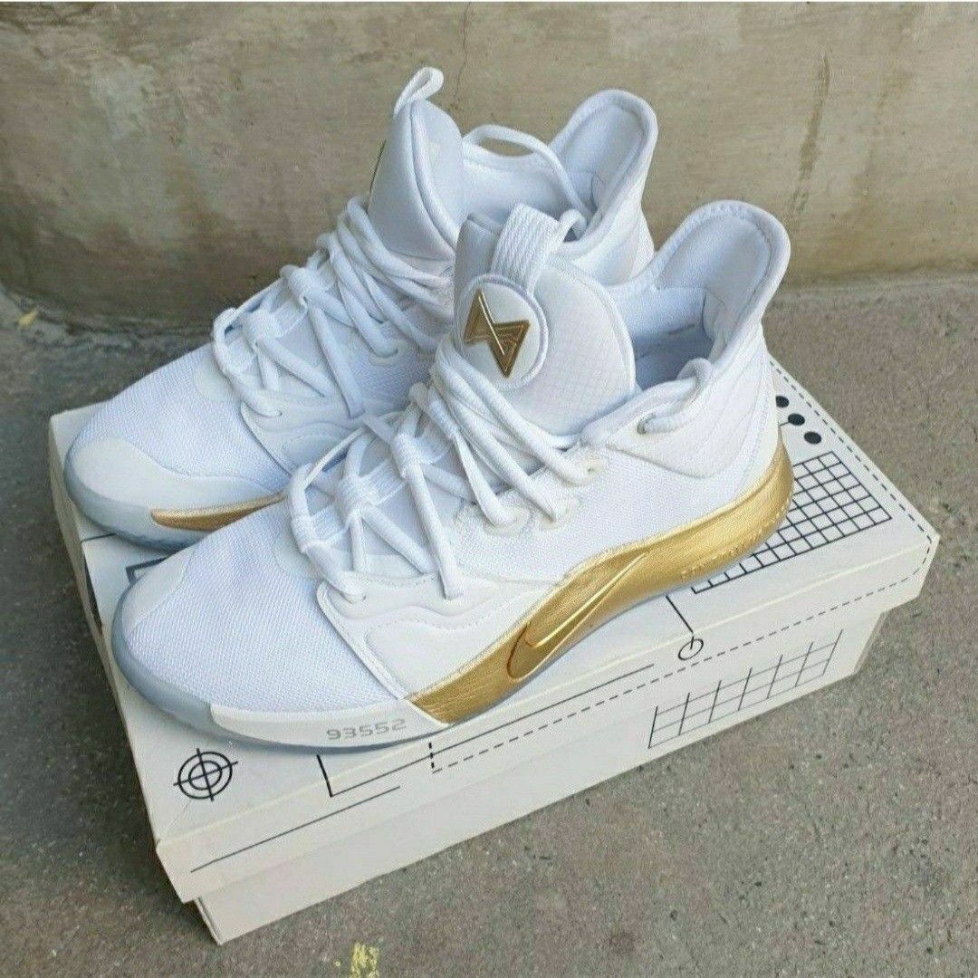 Paul george 3 white and gold hotsell