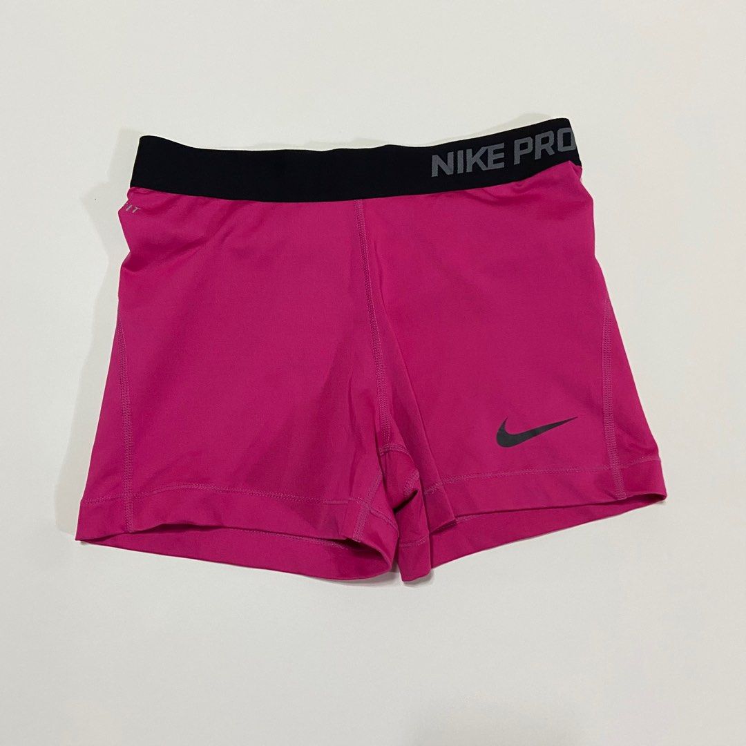 Nike pro pink cycling shorts