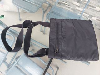 P800 only
# 21026 - Calvin Klein black nylon sling bag 28cm