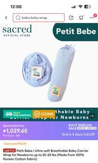 Petite bebe wrap | baby carrier