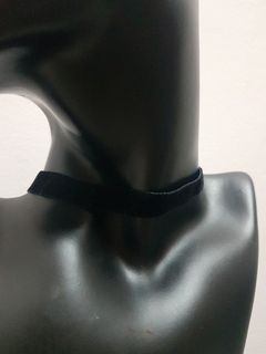 Plain Black Ribbon Vintage Choker - A353 Necklaces Necklace