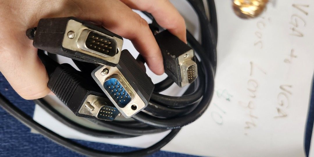 Power cable , data cable (Category: Cables & Adaptors) located in Kuala Lumpur. Submitted by safeowl.dc67e3 (Listing ID 1300660648, Image 2). Description: Various cables n power cords. VGA to VGA VGA to DVI RCA to MINIJACK RCA to RCA POWER CORDS 3 PIN. Clearing office, have lots. Can bundle purchase.