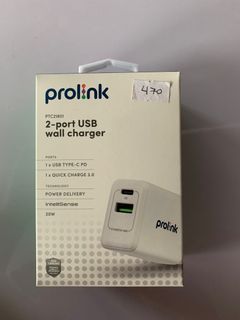 PROLINK 2-Port USB wall charger