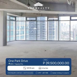 RUSH SALE! Bare Shell Office Space for Sale in BGC, Taguig City, One Park Drive,  Fort Bonifacio