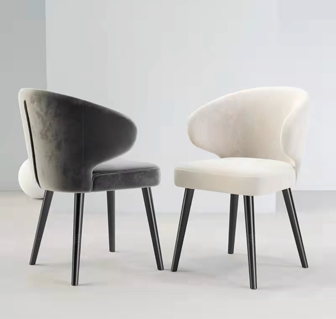 SEZON Modern Velvet Dining Chair, Furniture & Home Living, Furniture ...