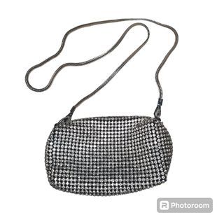 Silver sling bag shiny bag for women