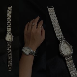 Silver Teardrop Elegant Vintage Watch (Non Tarnish)