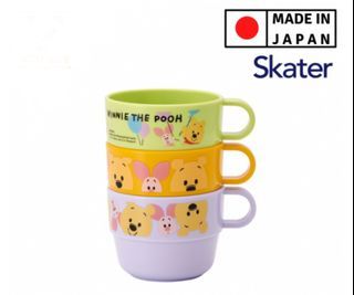 Skater Winnit the Pooh 3pc set plastic cup