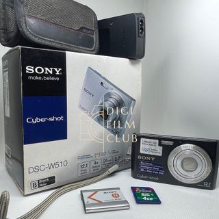 SONY CYBERSHOT DSC-W510 DIGITAL CAMERA BLACK (WITH BOX)